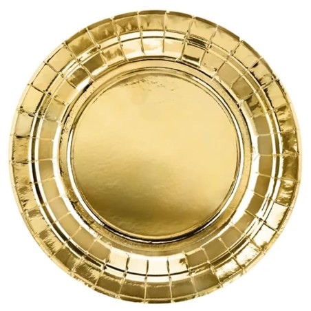 Piatto di Carta 18cm Oro Metallizzato "Gold Metal" 6pz Oro "Gold"