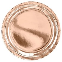 Piatto di Carta 23cm Rose Gold Metallizzato 6pz Rose-Gold