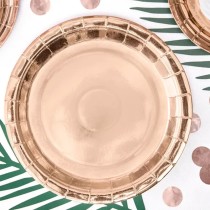 Piatto di Carta 23cm Rose Gold Metallizzato 6pz Rose-Gold