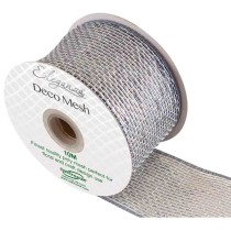 Nastro Decorativo effetto Rete Argento 10mt Tulle e Nastrini Oaktree