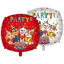Palloncino in Foil 18" Quadrato Paw Patrol Party Paw Patrol