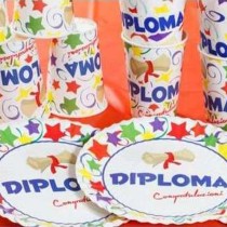 Tovagliolo di Carta 33x33cm Diploma "Congratulazioni" 20pz Rientro a Scuola