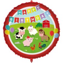 Palloncino in Foil 18" Happy Birthday Fattoria "Farm" Fattoria