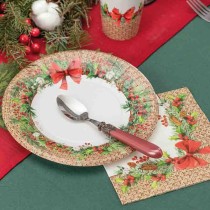 Piatto di Carta 21cm "Christmas Rattan" 8pz Outlet Natale