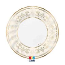 Piatto di Carta 20cm Avorio e Oro "Royal Ivory Gold" 6pz Royal Ivory Gold