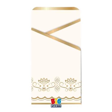 Portaposate di Cartoncino Avorio con Ghirigori Oro "Royal Ivory Gold" 6pz Royal Ivory Gold