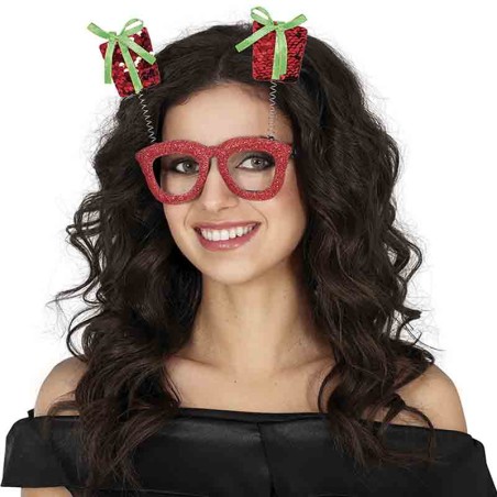Occhiali Antenne con Pacco Regalo Accessori Persona Natale e Capodanno