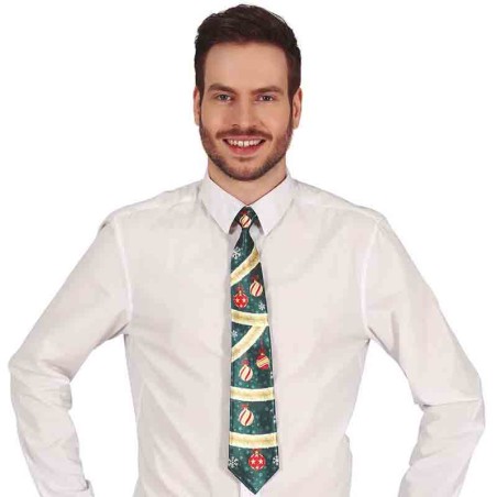 Cravatta Natalizia con Palline di Natale "Christmas Tie" Accessori Persona Natale e Capodanno