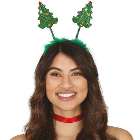 Cerchietto Antenne con Albero di Natale Accessori Persona Natale e Capodanno