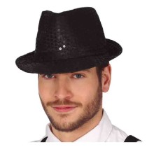 Cappello Gangster con Paillettes Nero Cappelli
