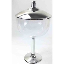 Coperchio di Plastica per Coppe e Calici Argento Metallizzato Contenitori per Confettate