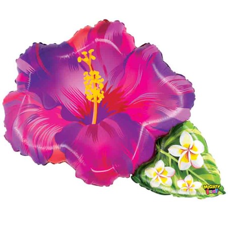 Palloncino in Foil 38" Super Shape Fiore Tropicale Viola "Tropical Flower" Natura Grabo