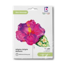 Palloncino in Foil 38" Super Shape Fiore Tropicale Viola "Tropical Flower" Natura Grabo