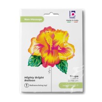 Palloncino in Foil 35" Super Shape Fiore Tropicale Giallo "Tropical Flower" Natura Grabo