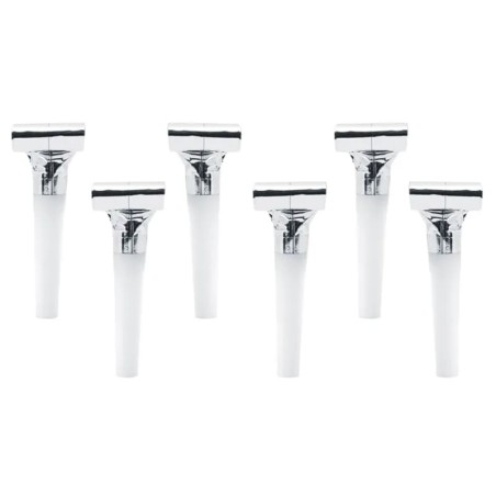 Linguetta Party Argento Metallizzato 6pz Accessori Persona Natale e Capodanno