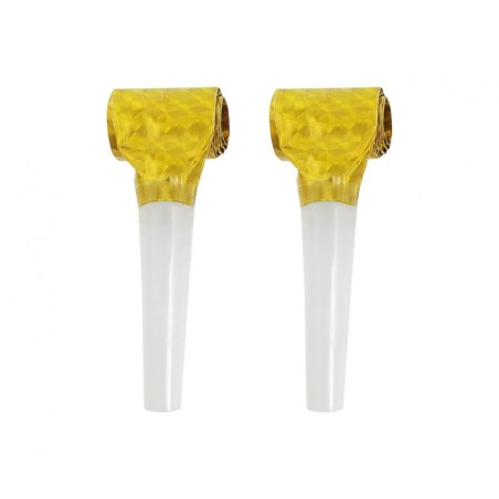 Linguetta Party Oro Olografico "Gold" 100pz Accessori Persona Natale e Capodanno