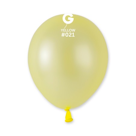 Palloncino in Lattice 5" A50 Funky Neon Giallo "Yellow Fluo 021" 100pz Gemar Neon Tutte le Misure