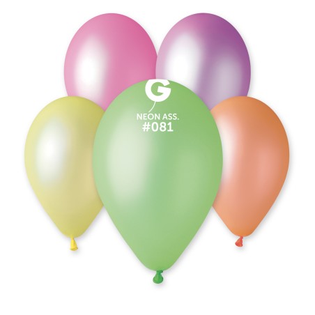 Palloncino in Lattice 13" G120 Funky Neon Assortito "Assorted Fluo" 50pz Gemar Neon Tutte le Misure