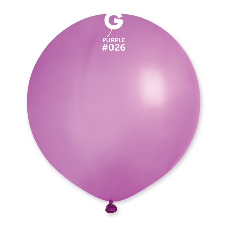 Palloncino in Lattice 19" G19 Funky Neon Viola "Purple Fluo 026" 25pz Gemar Neon Tutte le Misure