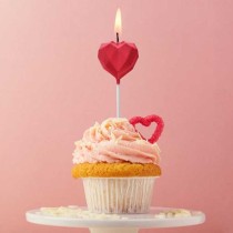 Candelina Picks Cuore Rosso "Heart" Candeline Sagomate Fantasia