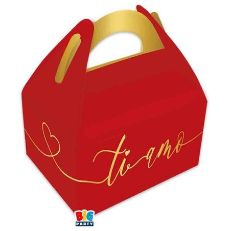 Box Porta Merenda Amore "Ti Amo Gold" 6pz Accessori Tavola Amore