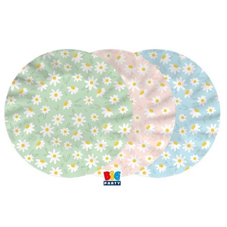 Piatto di Carta 25cm con Margherita "Daisy" 6pz Margherita "Sun Daisy"