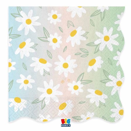 Tovagliolo di Carta 33x33cm Smerlato Margherita "Daisy" 16pz Margherita "Sun Daisy"