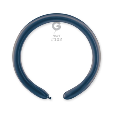 Palloncino in Lattice 2” Modellabile D4 Blu Notte "Blue Navy 102" 100pz Gemar Standard Modellabili 2" D4