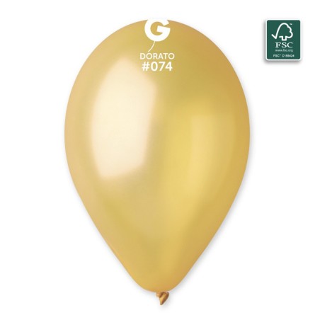 Palloncino in Lattice 13” GM120 Dorato Metallizzato "Light Gold 074” 50pz Gemar Metallic 13" GM120