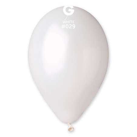 Palloncino in Lattice 13” GM120 Bianco Metallizzato "White 029” 50pz Gemar Metallic 13" GM120