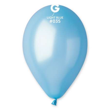 Palloncino in Lattice 13” GM120 Celeste Metallizzato "Light Blue 035" 50pz Gemar Metallic 13" GM120