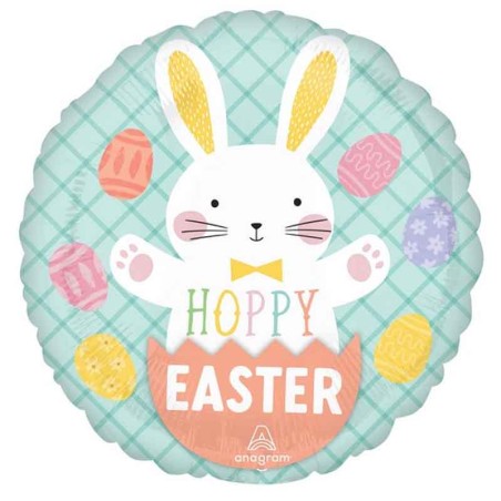 Palloncino in Foil 18" Coniglietto Buona Pasqua "Bunny & Eggs" Pasqua