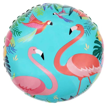Palloncino in Foil 18" Fenicottero Rosa Tropicale "Summer Flamingo" Palloncini Tropicali
