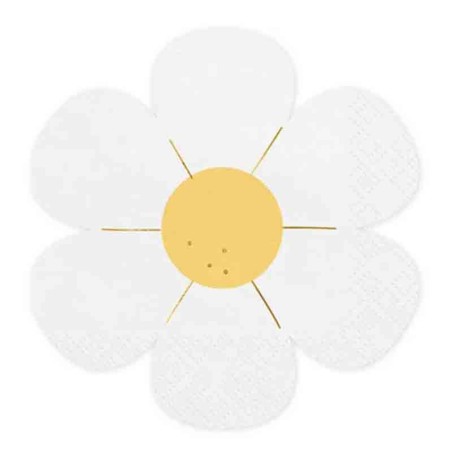 Tovagliolo di Carta Ø33cm sagomato Margherita "Daisy" 12pz Margherita "Sun Daisy"