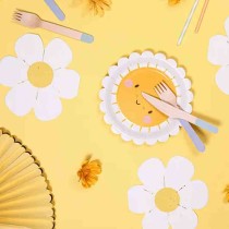 Tovagliolo di Carta Ø33cm sagomato Margherita "Daisy" 12pz Margherita "Sun Daisy"