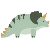 Tovagliolo di Carta 36x20cm Sagomato Dinosauro "Triceratops" 12pz Dinosauro "Dinosaur"