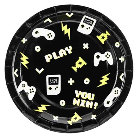 Piatto di Carta 23cm con Videogiochi "Gamepads2 6pz Gamepads