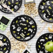 Piatto di Carta 23cm con Videogiochi "Gamepads2 6pz Gamepads