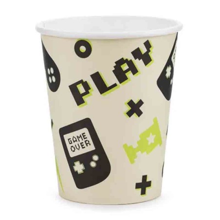 Bicchiere di Carta 220ml con Videogioco Gamepads 6pz Gamepads