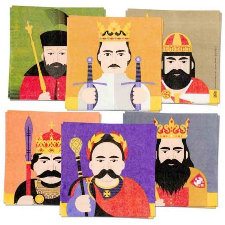 Tovagliolo di Carta 33x33cm Re e Medioevo "Royal Party" 12pz Medioevo "Re e Cavalieri"