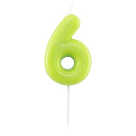 Candelina Laccata 10.5cm Glossy Verde Lime N.6 Glossy Verde Lime 10.5cm