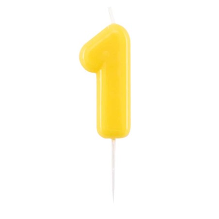 Candelina Laccata 10.5cm Glossy Giallo N.1 Glossy Giallo Limone 10.5cm