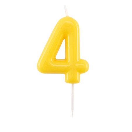 Candelina Laccata 10.5cm Glossy Giallo N.4 Glossy Giallo Limone 10.5cm