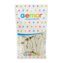 Palloncino in Lattice 19" G19 Bianco "White 001" 25pz Gemar Standard 19" G19
