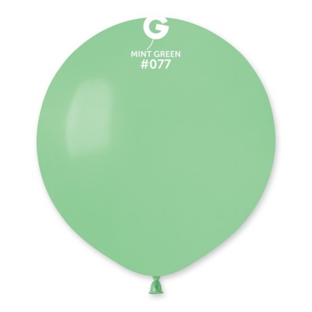 Palloncino in Lattice 19" G19 Verde Menta "Mint Green 077" 25pz Gemar Standard 19" G19