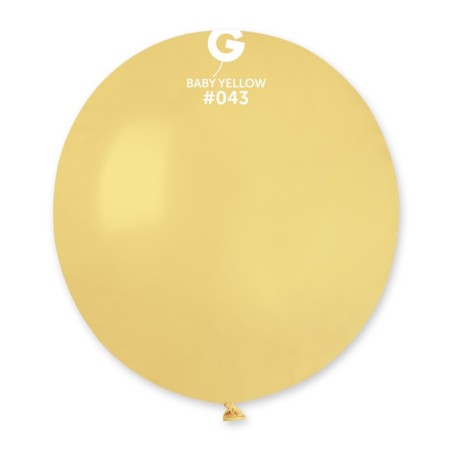 Palloncino in Lattice 19" G19 Giallo Baby "Baby Yellow 043" 25pz Gemar Standard 19" G19