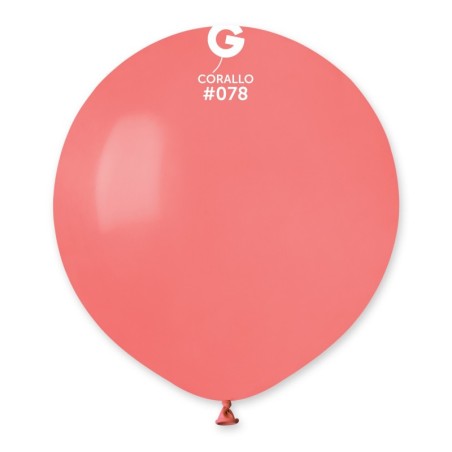 Palloncino in Lattice 19" G19 Corallo "Corallo 078" 25pz Gemar Standard 19" G19