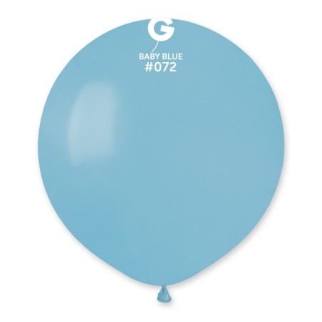 Palloncino in Lattice 19" G19 Celeste Baby "Baby Blue 072" 25pz Gemar Standard 19" G19