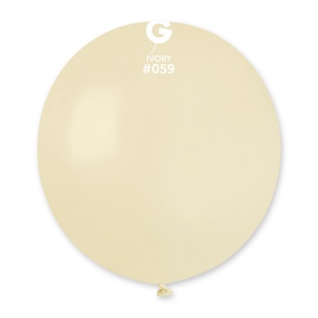 Palloncino in Lattice 19" G19 Avorio "Ivory 059" 25pz Gemar Standard 19" G19