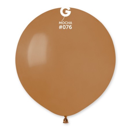 Palloncino in Lattice 19" G19 Moca "Mocha 076" 25pz Gemar Standard 19" G19